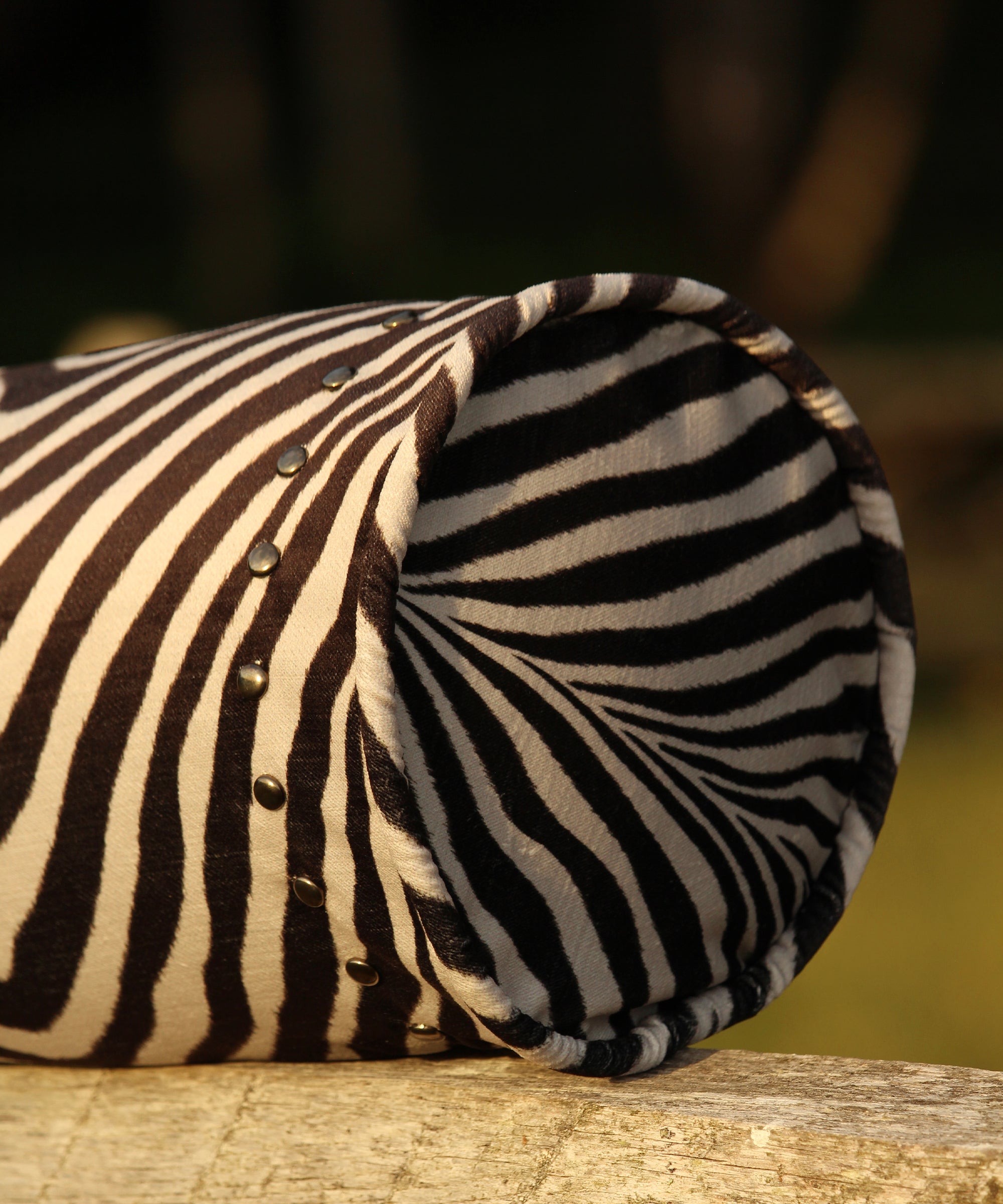 Bowie Zebra Round Bolster Cushion