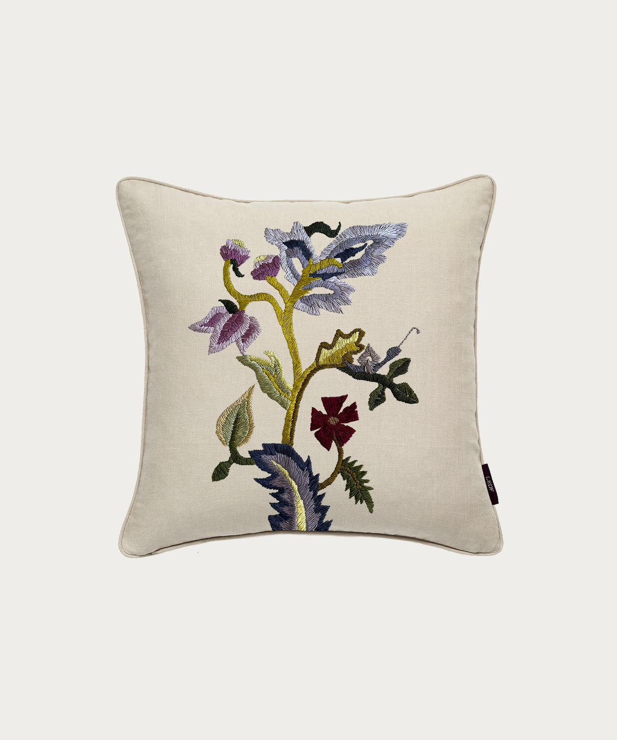 Square floral cushion tudor inspired made in england 