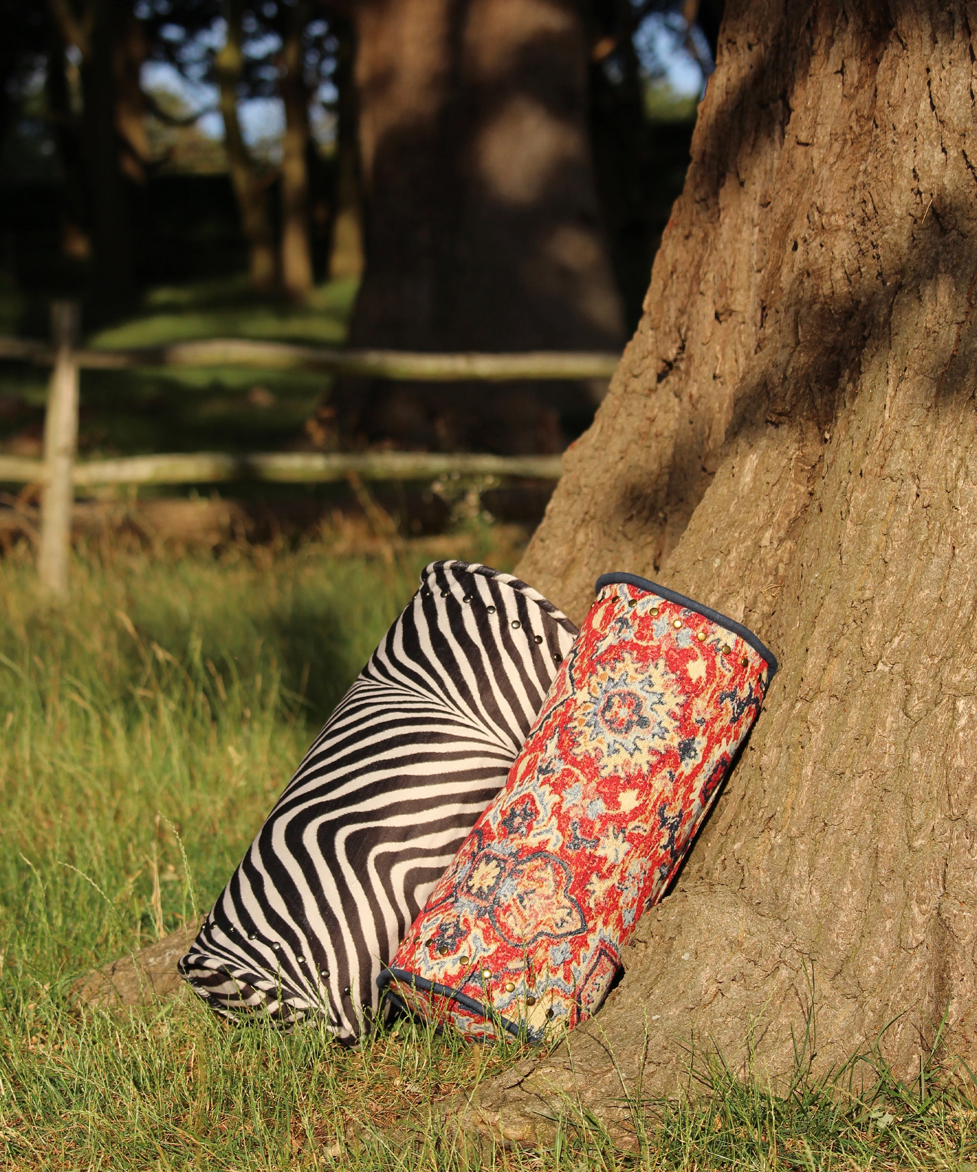Folbury Red Weave Round Bolster